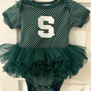 Michigan State newborn tutu onesie